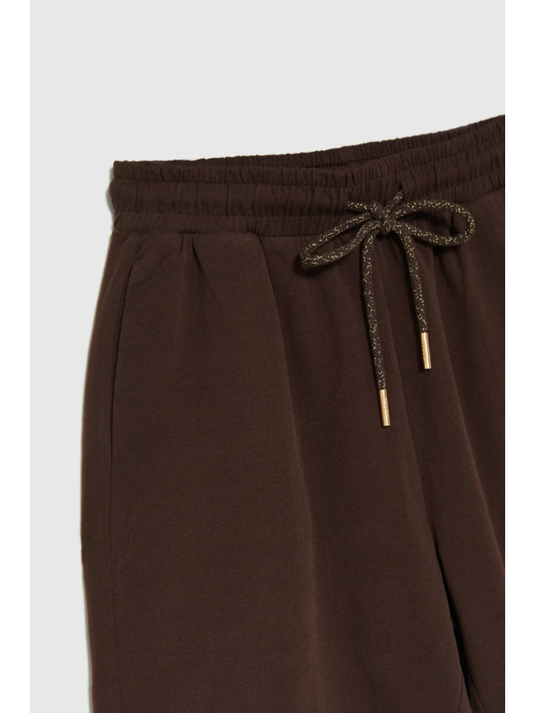 Moodo Bavlněné šortky hnědé Moodo