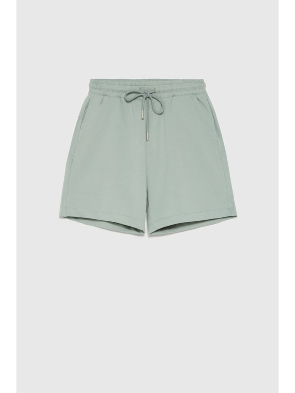 Moodo Bavlněné šortky olivové Moodo