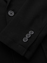 Ombre Clothing Pánské černé sako SLIM s jemnou texturou