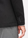Ombre Clothing Pánské černé sako SLIM s jemnou texturou