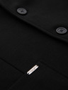 Ombre Clothing Pánské černé sako SLIM s jemnou texturou