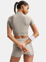 Under Armour Dámské tričko Under Armour HeatGear Crop Mock SS-BRN