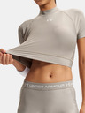 Under Armour Dámské tričko Under Armour HeatGear Crop Mock SS-BRN