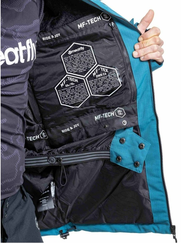 Meatfly Meatfly pánská SNB & SKI bunda Helios Deep Ocean