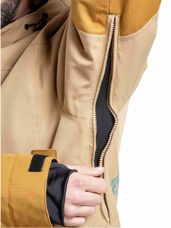 Meatfly Meatfly pánská SNB & SKI bunda Helios Tan / Wood