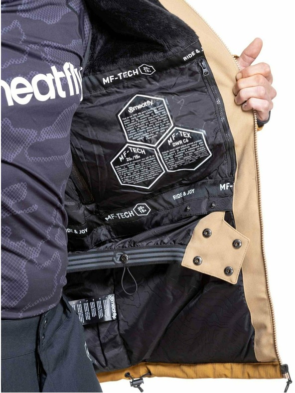 Meatfly Meatfly pánská SNB & SKI bunda Helios Tan / Wood