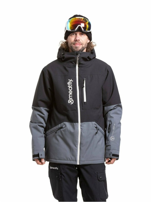 Meatfly Meatfly pánská SNB & SKI bunda Helios Dark Grey / Black