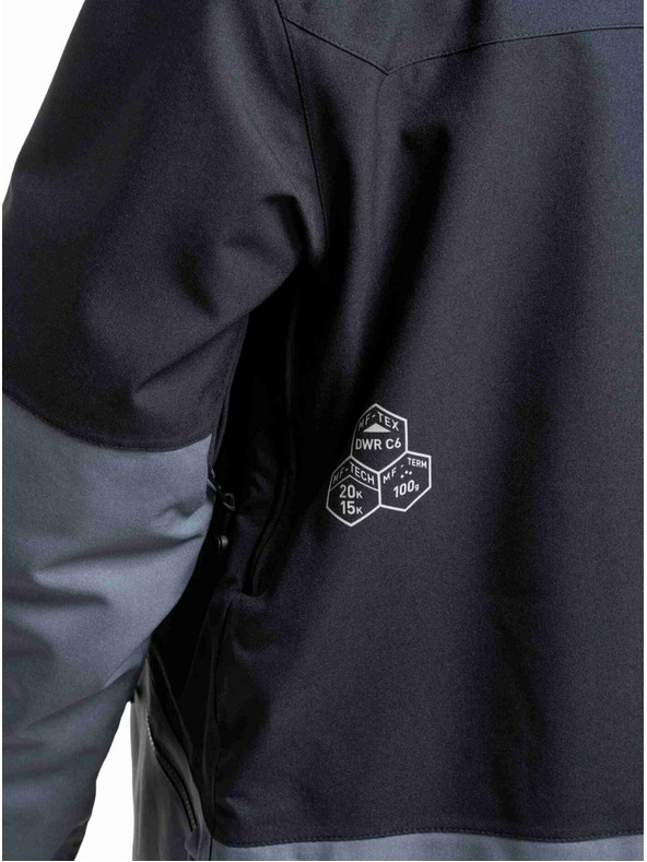 Meatfly Meatfly pánská SNB & SKI bunda Helios Dark Grey / Black