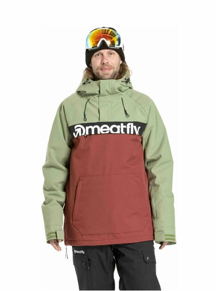 Meatfly Meatfly pánská SNB & SKI bunda Slinger Oil Green / Merlot