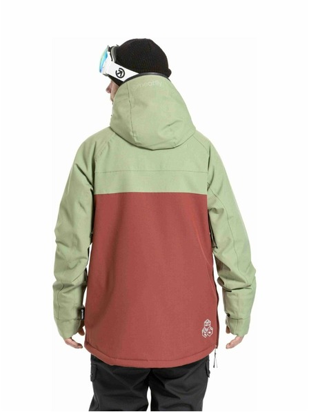 Meatfly Meatfly pánská SNB & SKI bunda Slinger Oil Green / Merlot