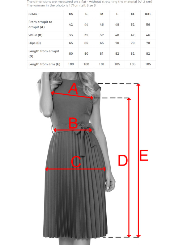 numoco Plisované šaty s krátkým rukávem - červené Numoco LILA