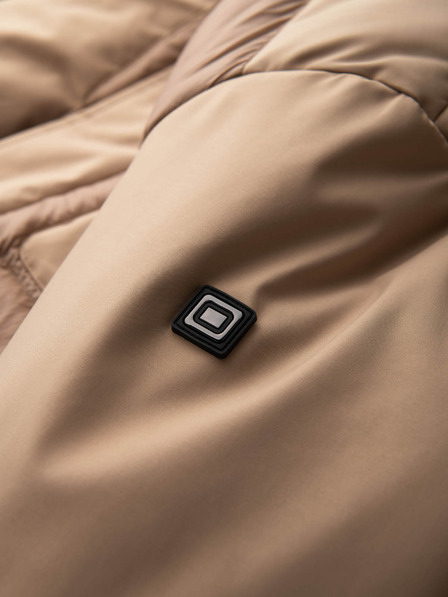 Ombre Clothing Pánská prošívaná dlouhá bunda s velkými kapsami Ombre Clothing