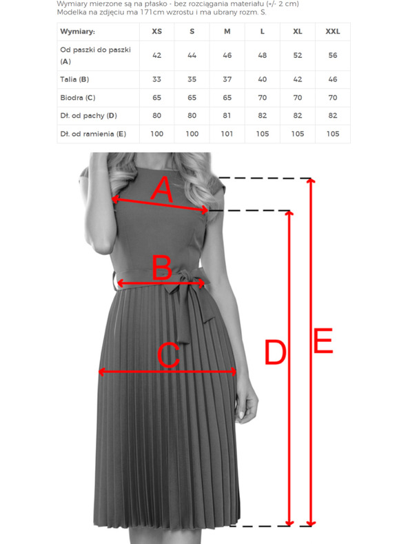 numoco LILA Plisované šaty s krátkým rukávem a páskem - šedé