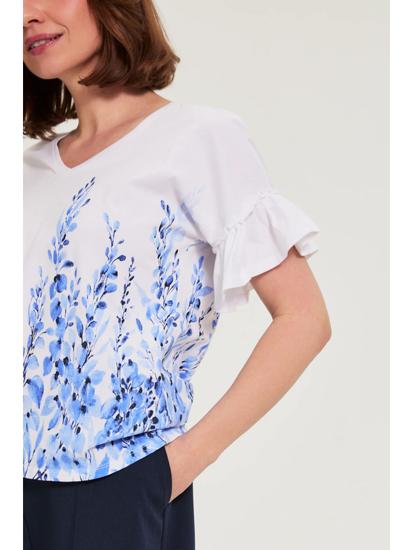 Moodo Halenka s potiskem bílá Moodo