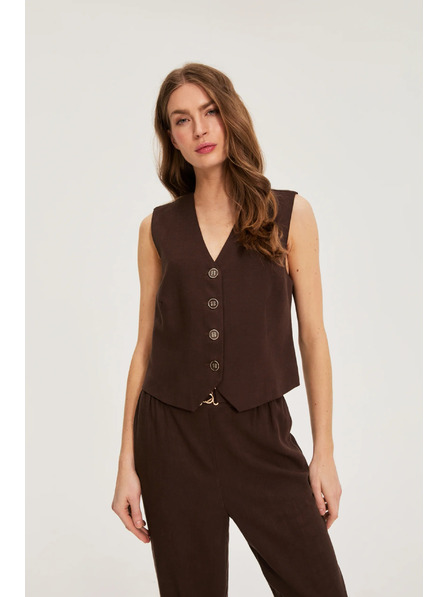 Moodo Vesta s příměsí lnu hnědá Moodo