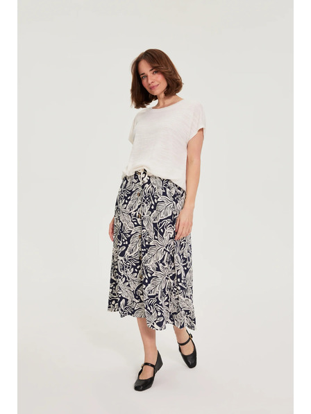 Moodo Sukně z viskózy tmavě modré Moodo