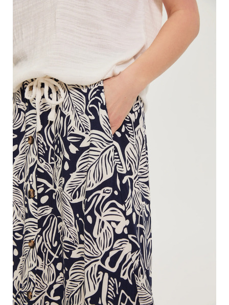 Moodo Sukně z viskózy tmavě modré Moodo