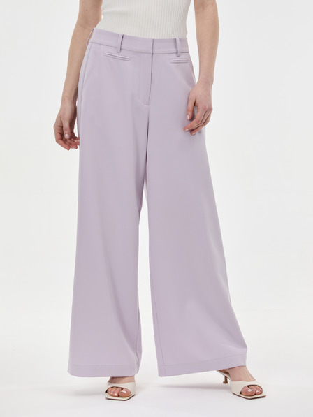 Orsay Světle fialové široké dámské kalhoty ORSAY