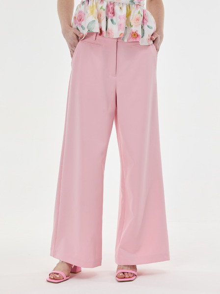 Orsay Světle růžové široké dámské kalhoty ORSAY