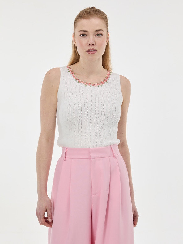 Orsay Bílé dámské tílko s aplikací ORSAY