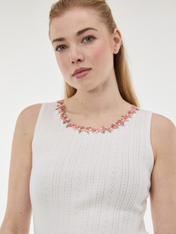 Orsay Bílé dámské tílko s aplikací ORSAY