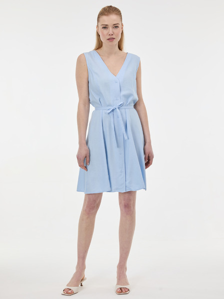 Orsay Světle modré dámské šaty bez rukávů ORSAY