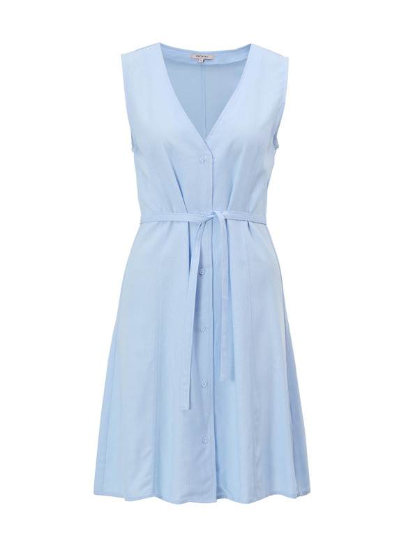 Orsay Světle modré dámské šaty bez rukávů ORSAY