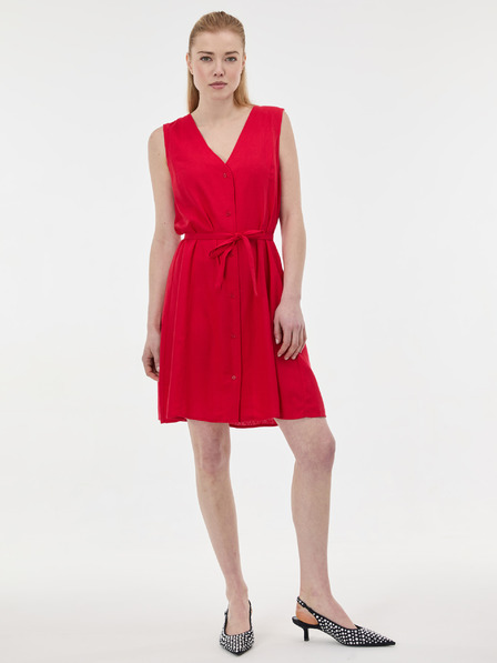 Orsay Červené dámské šaty bez rukávů ORSAY