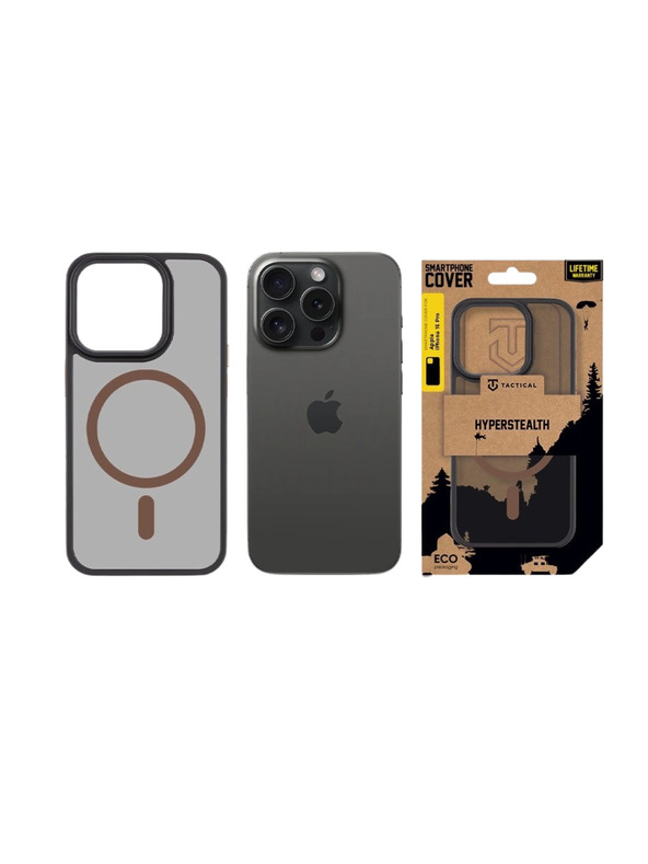 Tactical Tactical MagForce Hyperstealth 2.0 Kryt pro Apple iPhone 15 Pro Black/Moucha Moose
