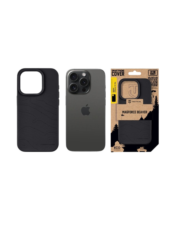 Tactical Tactical MagForce Beaver Kryt pro Apple iPhone 15 Pro Asphalt