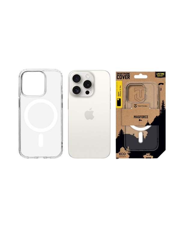 Tactical Tactical MagForce Kryt pro Apple iPhone 15 Pro Transparent