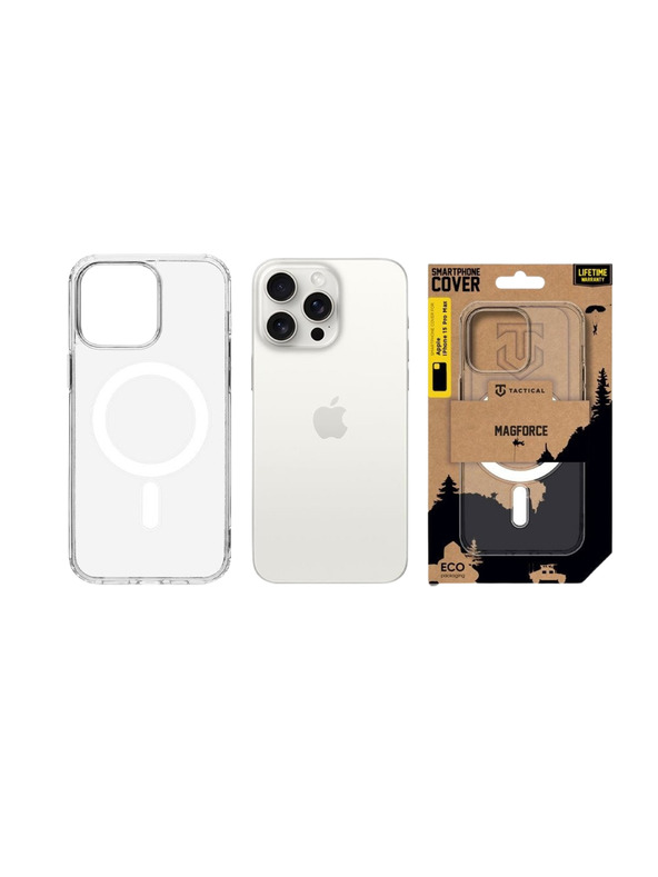 Tactical Tactical MagForce Kryt pro Apple iPhone 15 Pro Max Transparent