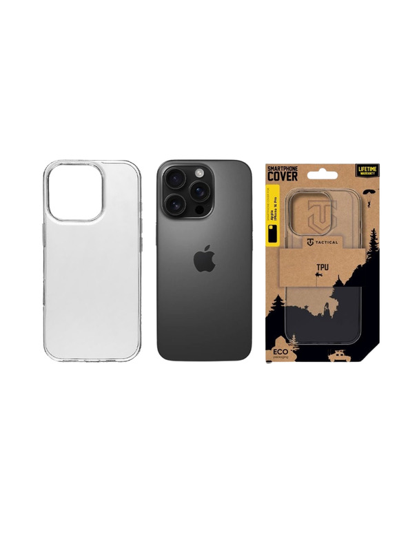 Tactical Tactical TPU Kryt pro Apple iPhone 16 Pro Transparent