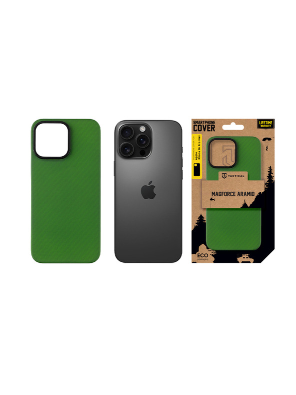 Tactical Tactical MagForce Aramid Kryt pro Apple iPhone 16 Pro Max Green Toad