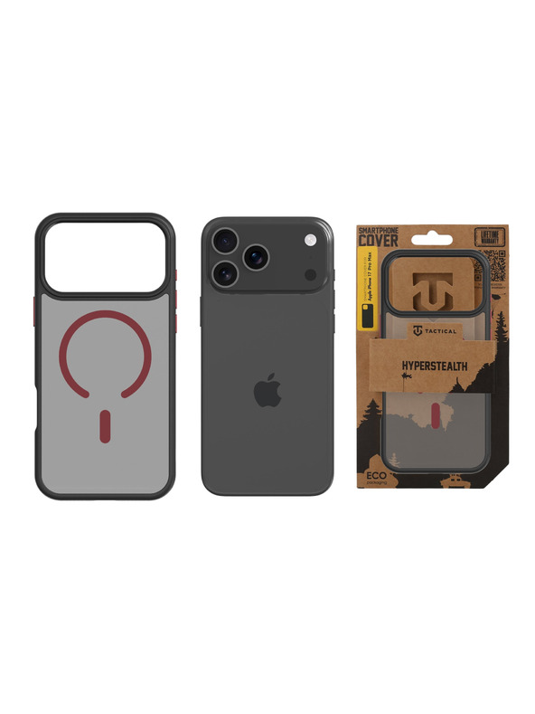 Tactical Tactical MagForce Hyperstealth 2.0 Kryt pro Apple iPhone 17 Pro Max Black/Red