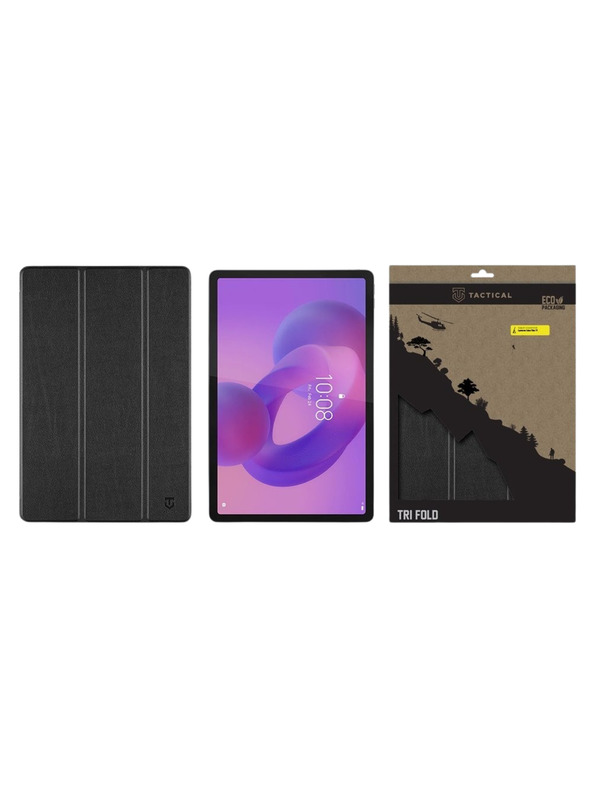 Tactical Tactical Book Tri Fold Pouzdro pro Lenovo Idea Tab 11 Black