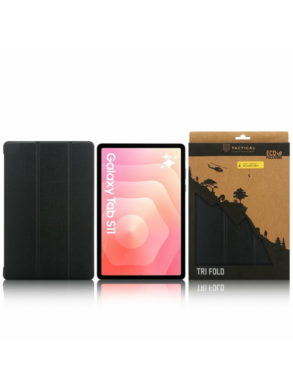 Tactical Tactical Book Tri Fold Pouzdro pro Samsung Galaxy TAB S11 Black