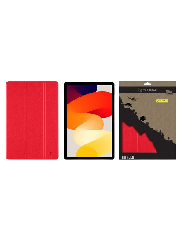 Tactical Tactical Book Tri Fold Pouzdro pro Xiaomi Redmi Pad SE 11" Red