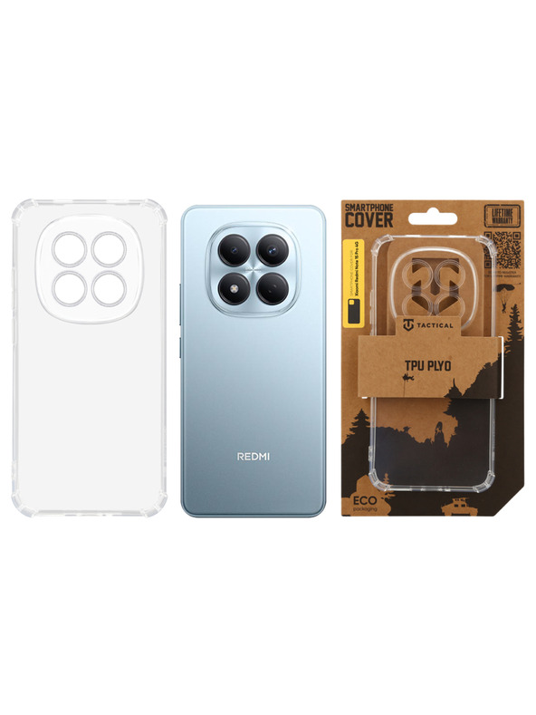 Tactical Tactical TPU Plyo Kryt pro Xiaomi Redmi Note 15 Pro 4G Transparent