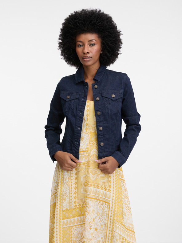 Orsay Tmavě modrá dámská džínová bunda ORSAY