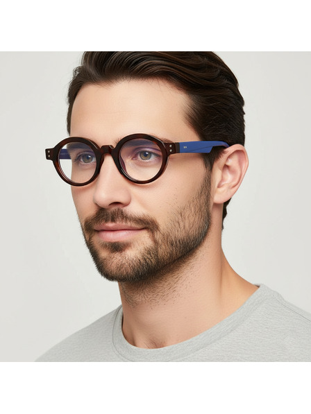 VEYREY VeyRey lenonky sluneční brýle Parpen modrá obruba čirá skla