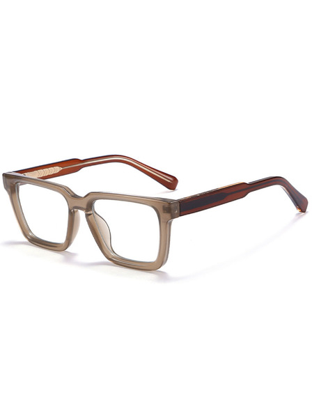 VEYREY VeyRey hranaté sluneční brýle Shabow hnědá obruba čirá skla