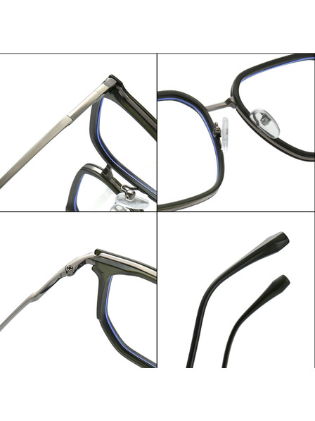 VEYREY VeyRey hranaté sluneční brýle Stritad zlatá obruba čirá skla