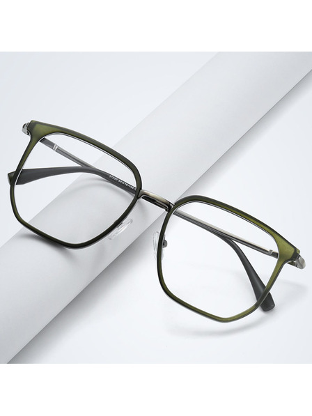 VEYREY VeyRey hranaté sluneční brýle Korn černá/vícebarevná/zelená obruba čirá skla