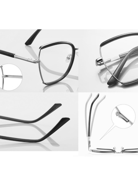 VEYREY VeyRey dámské oversize dámské brýle blokující modré světlo Zep transparentní obruba čirá skla