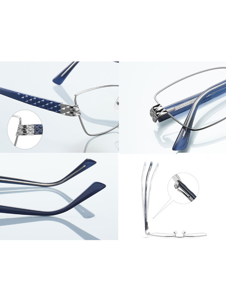 VEYREY VeyRey dámské cat-eye dámské brýle blokující modré světlo Gallit stříbrná obruba čirá skla