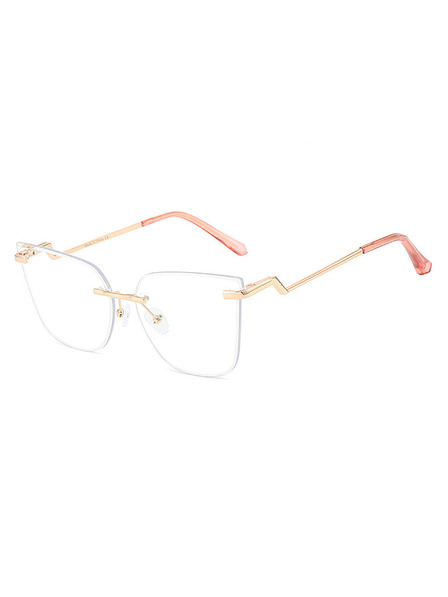 VEYREY VeyRey dámské cat-eye dámské brýle blokující modré světlo Yapp zlatá obruba čirá skla