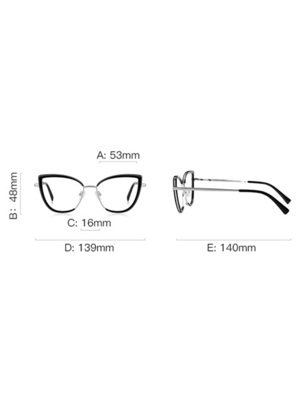 VEYREY VeyRey dámské cat-eye dámské brýle blokující modré světlo Glish zlatá obruba čirá skla