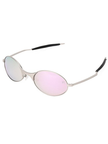 VEYREY VeyRey oválné polarizační sluneční brýle Pemu šedá obruba růžová skla