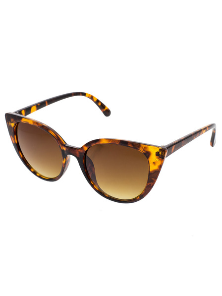 OEM OEM dámské oválné dámské sluneční brýle Noblest leopard obruba hnědá skla